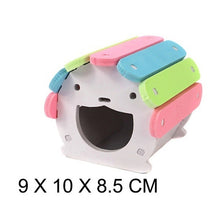 Load image into Gallery viewer, Pet Castle Toy Pet House Viewing Deck Ladder Pet Products 1 PC Hamster House Hamster Nest Wooden Seesaw

