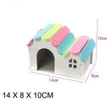 Load image into Gallery viewer, Pet Castle Toy Pet House Viewing Deck Ladder Pet Products 1 PC Hamster House Hamster Nest Wooden Seesaw
